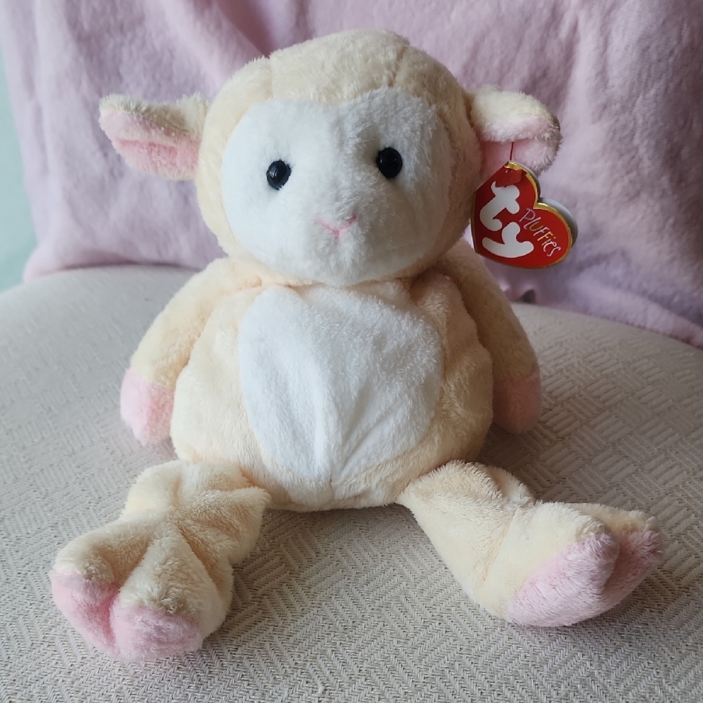 TY Pluffies Plush Lamb Toy Shearly